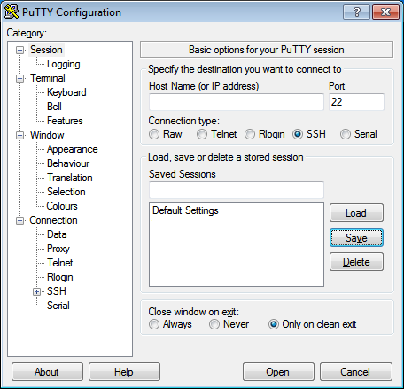 SSH kapcsolat - Raspbian - SSH