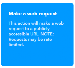 IFTTT - Make a web request