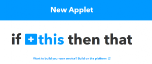 IFTTT applet