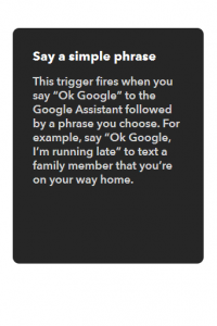 IFTTT - Simple phrase