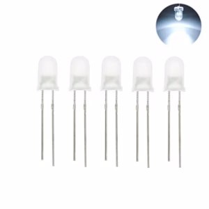 5mm diffúz Fehér led - 20 db