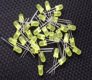 5mm diffúz Sárga led