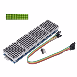 MAX7219 - 4x8x8-as Led Mátrix - Zöld