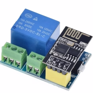 Egy csatornás relé modul ESP-01 mikrokontrollerhez