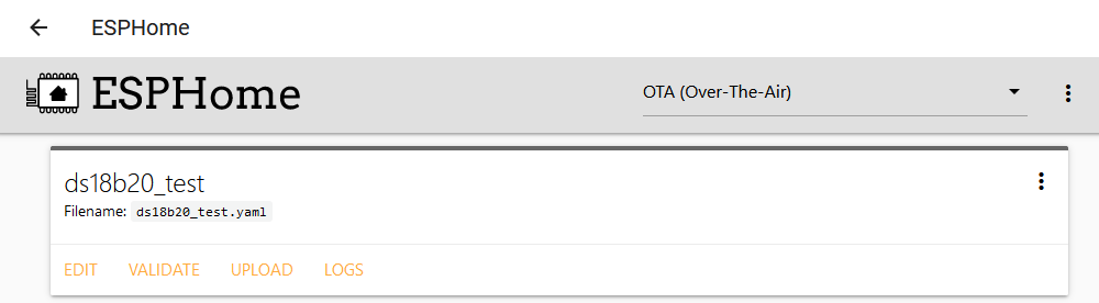 NodeMcu és DS18b20 - ESPhome - Node