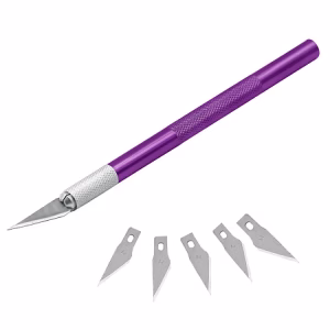 Modellkés 5db tartalék pengével - Lila