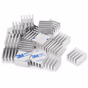 Alumínium hűtőborda - 8.8x8.8x5mm - Öntapadós