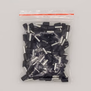 Érvég hüvely - Fekete - 2.5mm² - 50db