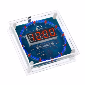 DS1302 - Ledes Ébresztő óra építő készlet - Akril házban