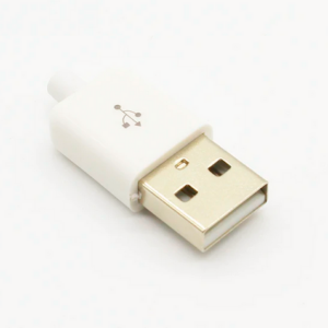 Szerelhető USB A apa csatlakozó - Fehér