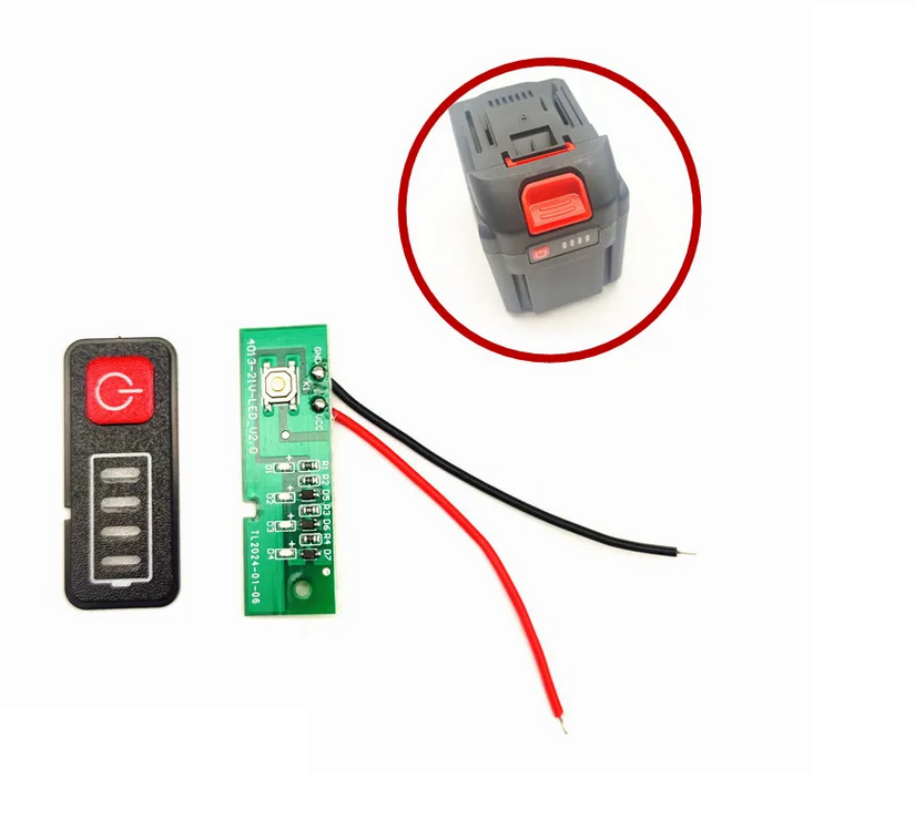 Beépíthető ledes akkumulátor kapacitás visszajelző - Li-ion 21V