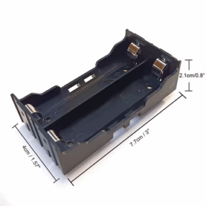18650 - Akkumulátor foglalat - Dupla - Nyákba ültethető - Négyzetes